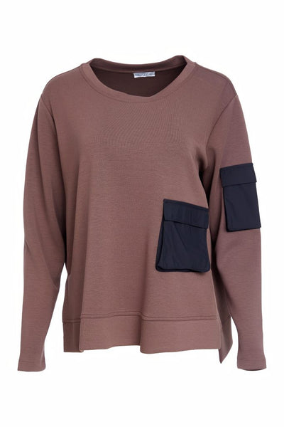 NAYA 25132 Sweatshirt with contrast pocket detail