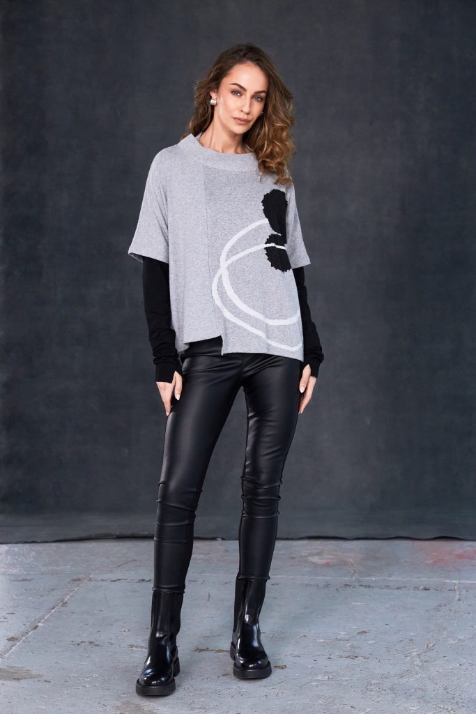 NAYA 25167  High neck top Silver