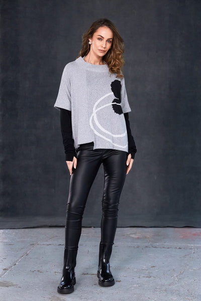 NAYA 25167  High neck top Silver