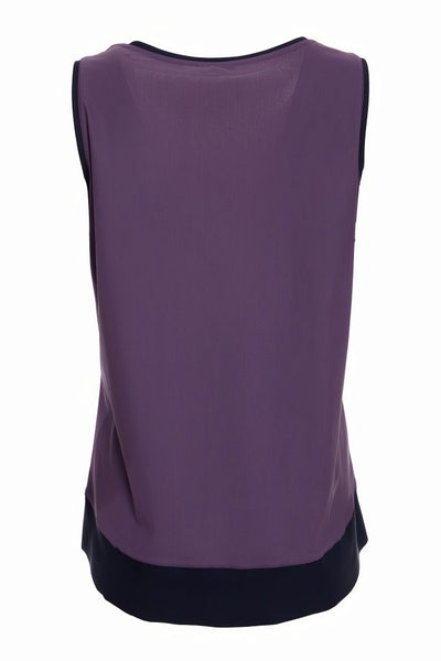 NAYA 25168 contrast hem vest