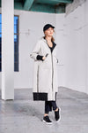 NAYA 184  Hooded coat with knitted cuff