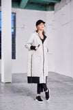 NAYA 184  Hooded coat with knitted cuff