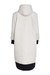 NAYA 184  Hooded coat with knitted cuff