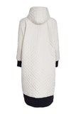 NAYA 184  Hooded coat with knitted cuff