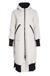 NAYA 184  Hooded coat with knitted cuff