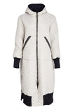 NAYA 184  Hooded coat with knitted cuff