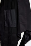 NAYA 25195 long line waistcoat with dipped hem metal collar and pocket