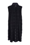 NAYA 25195 long line waistcoat with dipped hem metal collar and pocket