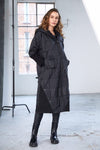 NAYA 201 Hooded coat with ribbed collar