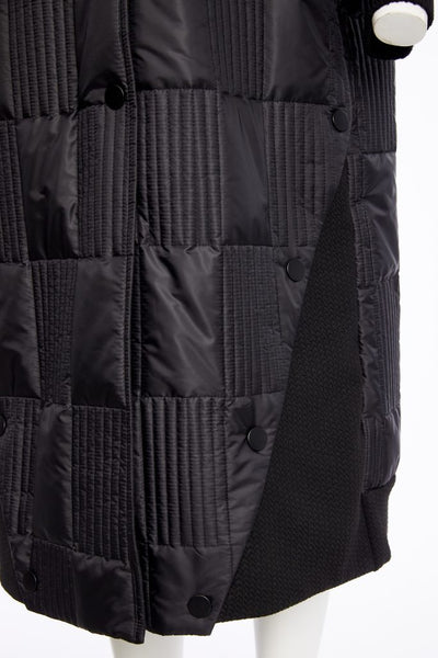 NAYA 201 Hooded coat with ribbed collar