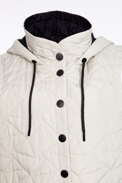 NAYA 2509 Padded long line gilet with contrast zips and trims