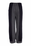 NAYA 2519 Stripped trouser with contrast side panels and hem cuff