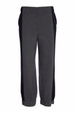 NAYA 2519 Stripped trouser with contrast side panels and hem cuff