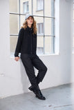 NAYA NAW25254 Pin stripped pull up shaped trouser with side pocket