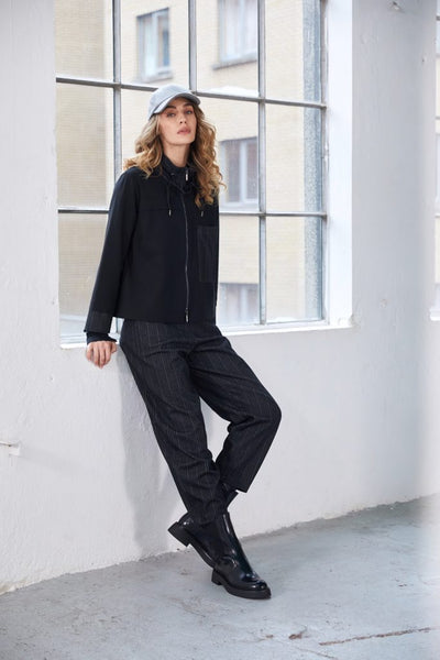 NAYA NAW25254 Pin stripped pull up shaped trouser with side pocket