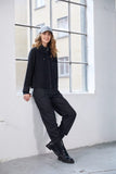 NAYA NAW25254 Pin stripped pull up shaped trouser with side pocket