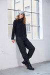 NAYA NAW25254 Pin stripped pull up shaped trouser with side pocket