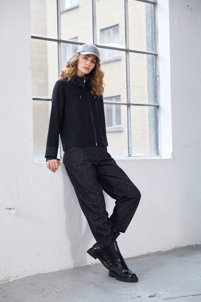 NAYA NAW25254 Pin stripped pull up shaped trouser with side pocket