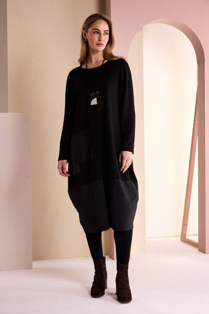 Naya NAW26164 Dress With Metal Sections And Neckpiece
