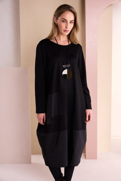 Naya NAW26164 Dress With Metal Sections And Neckpiece