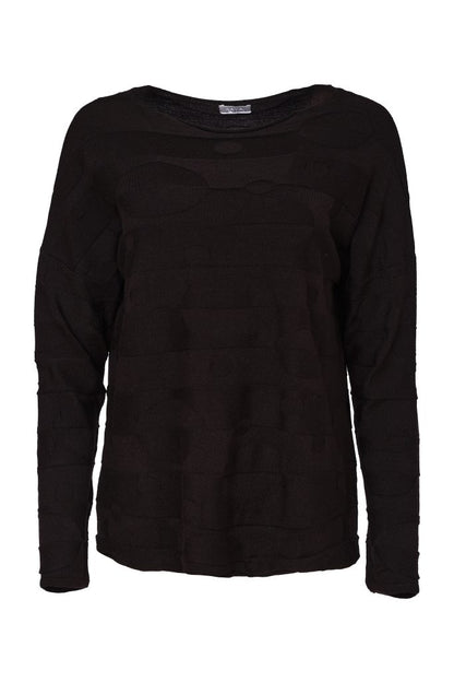 NAYA 26228 Circle Design Boat Neck Knit