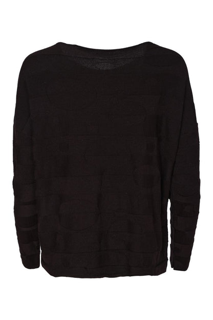 NAYA 26228 Circle Design Boat Neck Knit