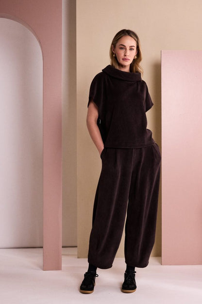 Naya NAW26252 Soft Cord Trouser With Binding Hemline