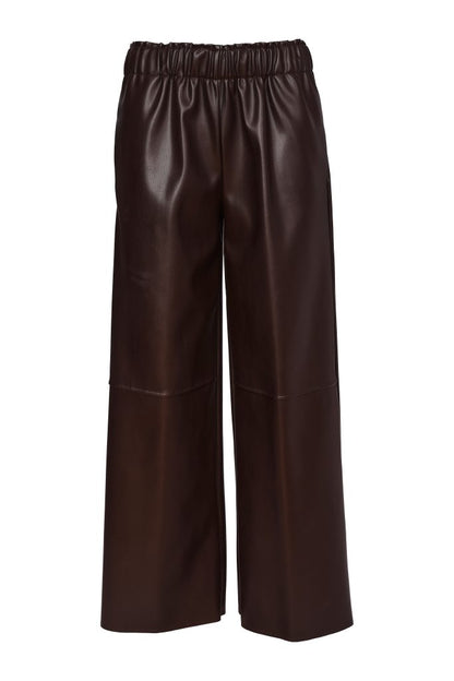 NAYA 26295 Pull Up Leatherette Trouser With Leg Seam