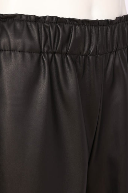 NAYA 26295 Pull Up Leatherette Trouser With Leg Seam