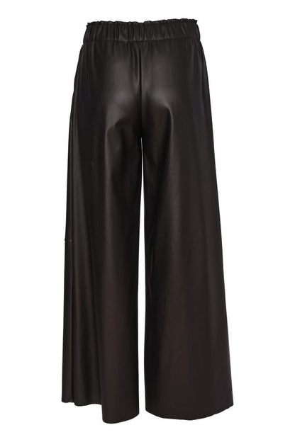 NAYA 26295 Pull Up Leatherette Trouser With Leg Seam