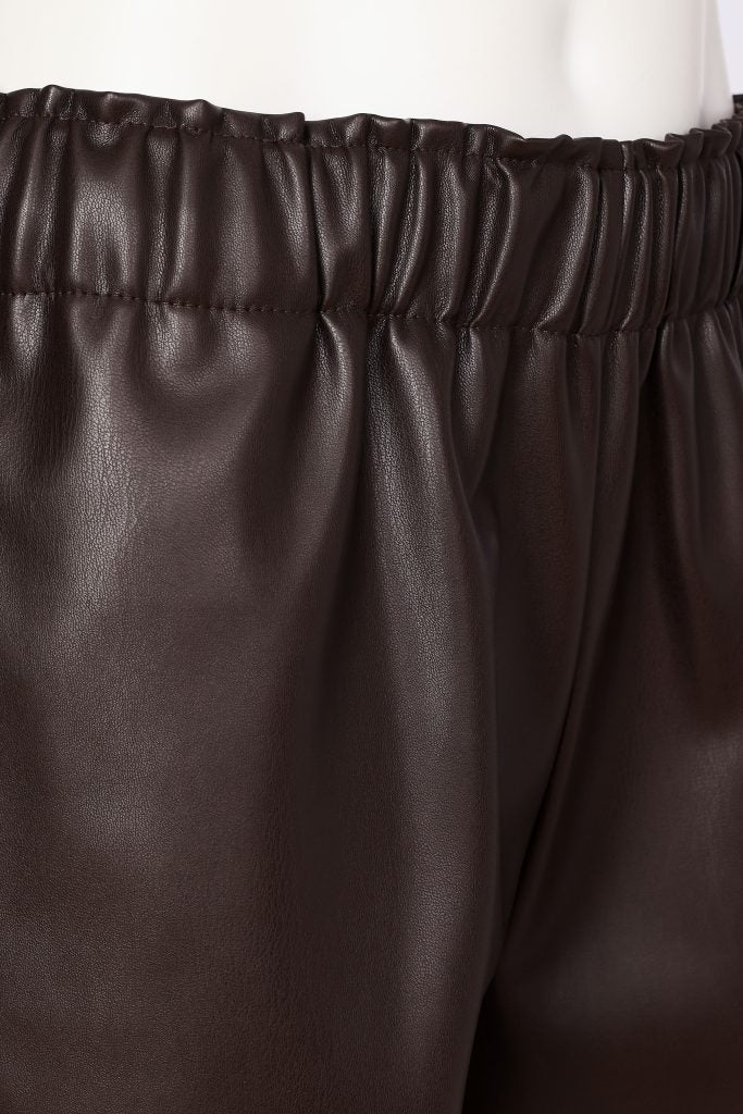 NAYA 26295 Pull Up Leatherette Trouser With Leg Seam