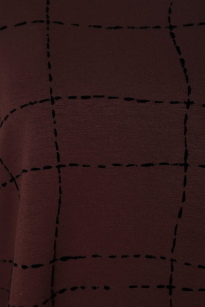 Naya NAW26316 Round Neck Top With Flocking Stitch Detail