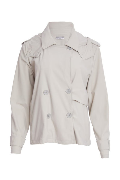 NAYA NPA26197 Double breasted hooded jacket