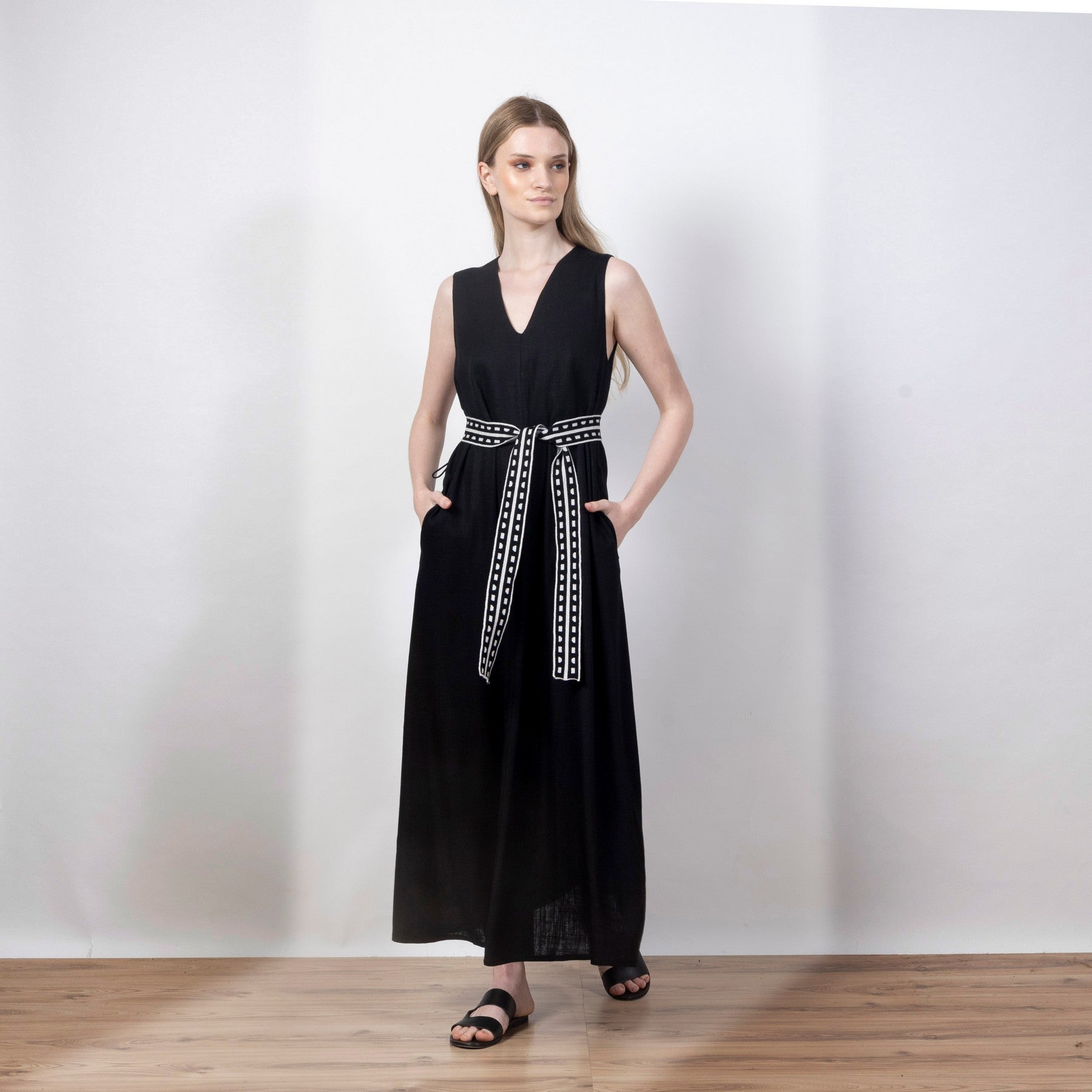 AGGEL linen midi dress 33294