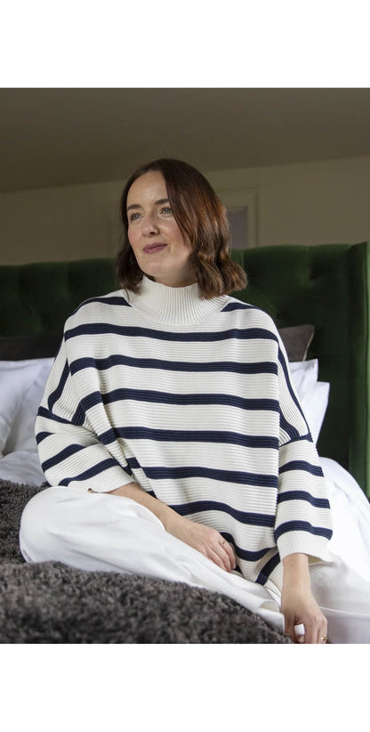 CHALK Vicki jumper stripe navy/ivory