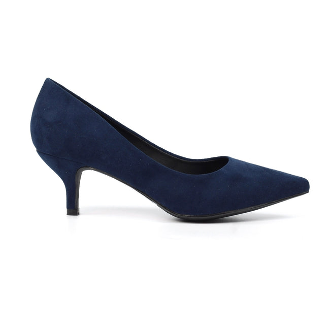 Lunar Abby kitten heel courtshoe NAVY