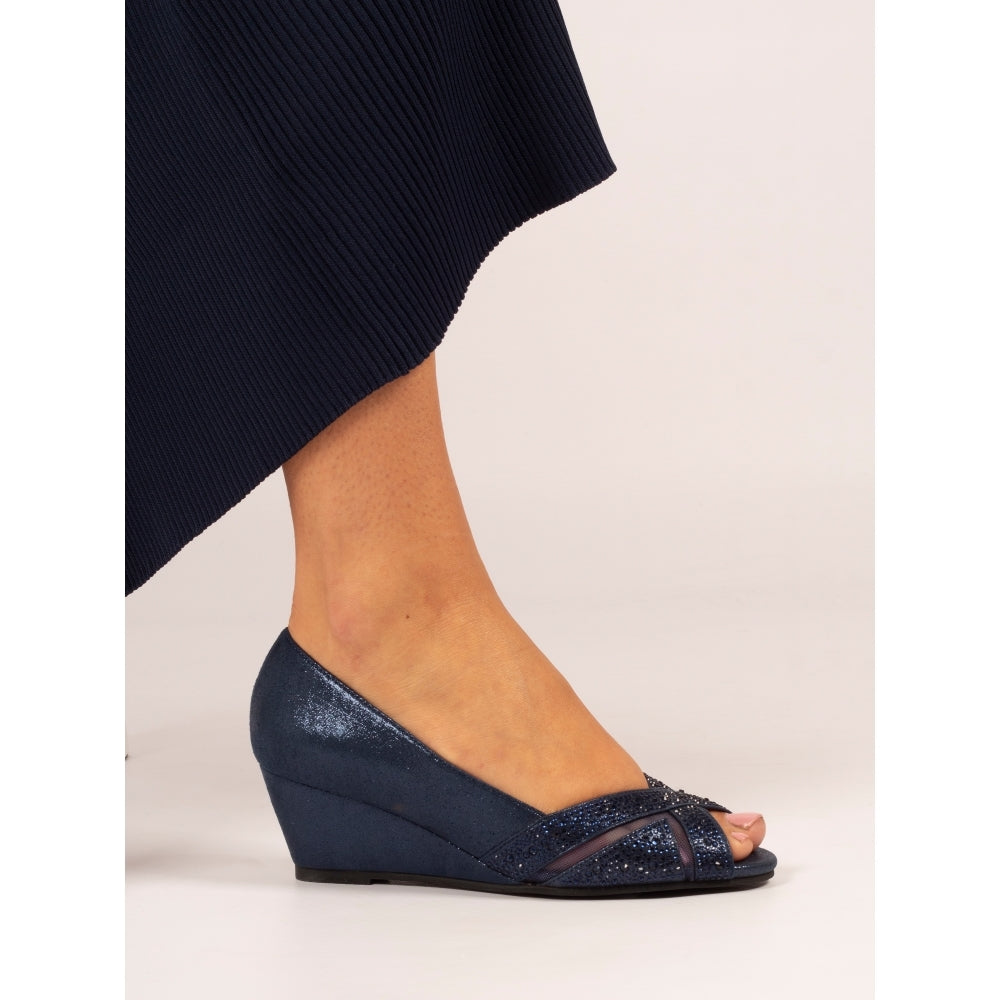 Lunar Adriana wedge Navy