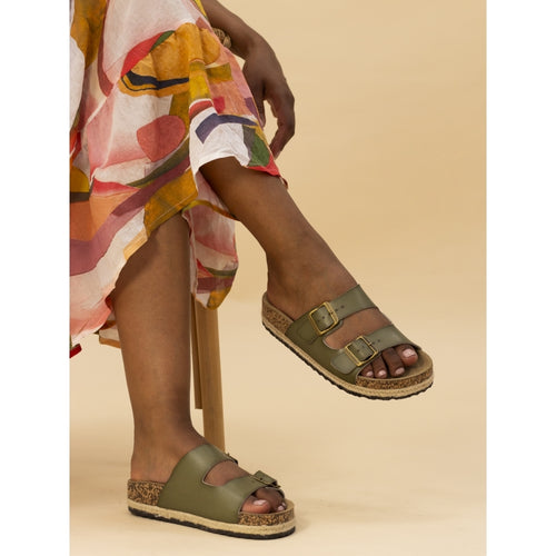 Lunar Belinda mule sandal Khaki