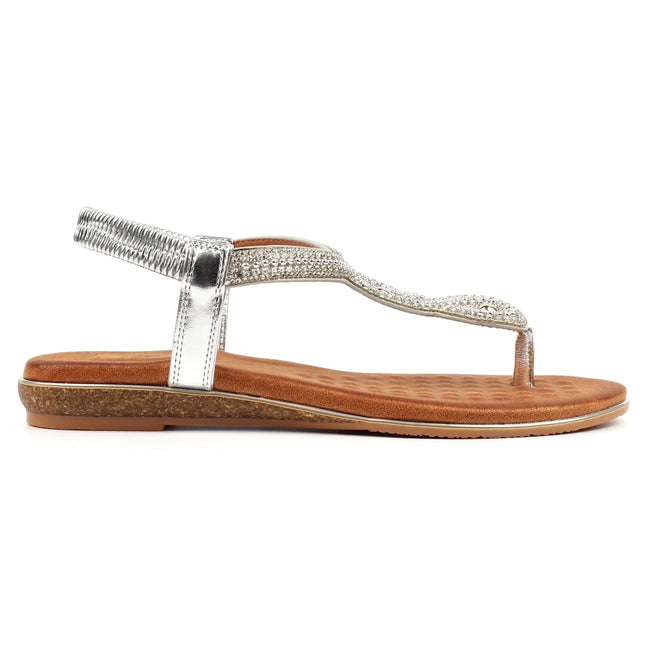 Lunar Estelle toe post sandal SILVER