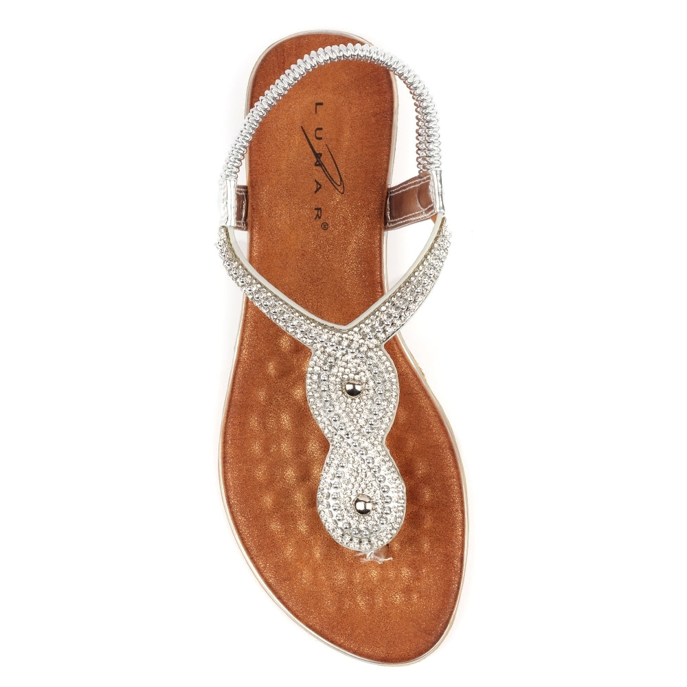 Lunar Estelle toe post sandal SILVER