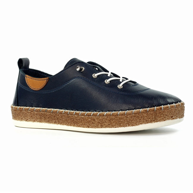 Lunar Evie leather plimsole