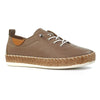 Lunar Evie leather plimsole Taupe