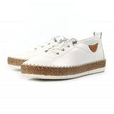 Lunar Evie leather plimsole