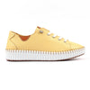 Lunar Faith leather plimsole LEMON
