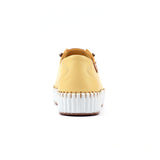 Lunar Faith leather plimsole LEMON