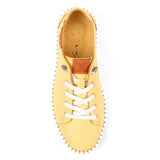 Lunar Faith leather plimsole LEMON