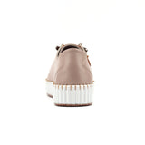 Lunar Faith leather plimsole  STONE