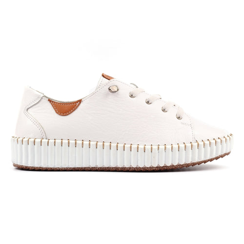 Lunar Faith leather plimsole  WHITE