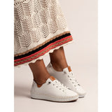 Lunar Faith leather plimsole  WHITE