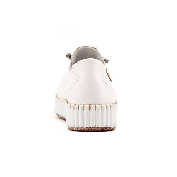 Lunar Faith leather plimsole  WHITE